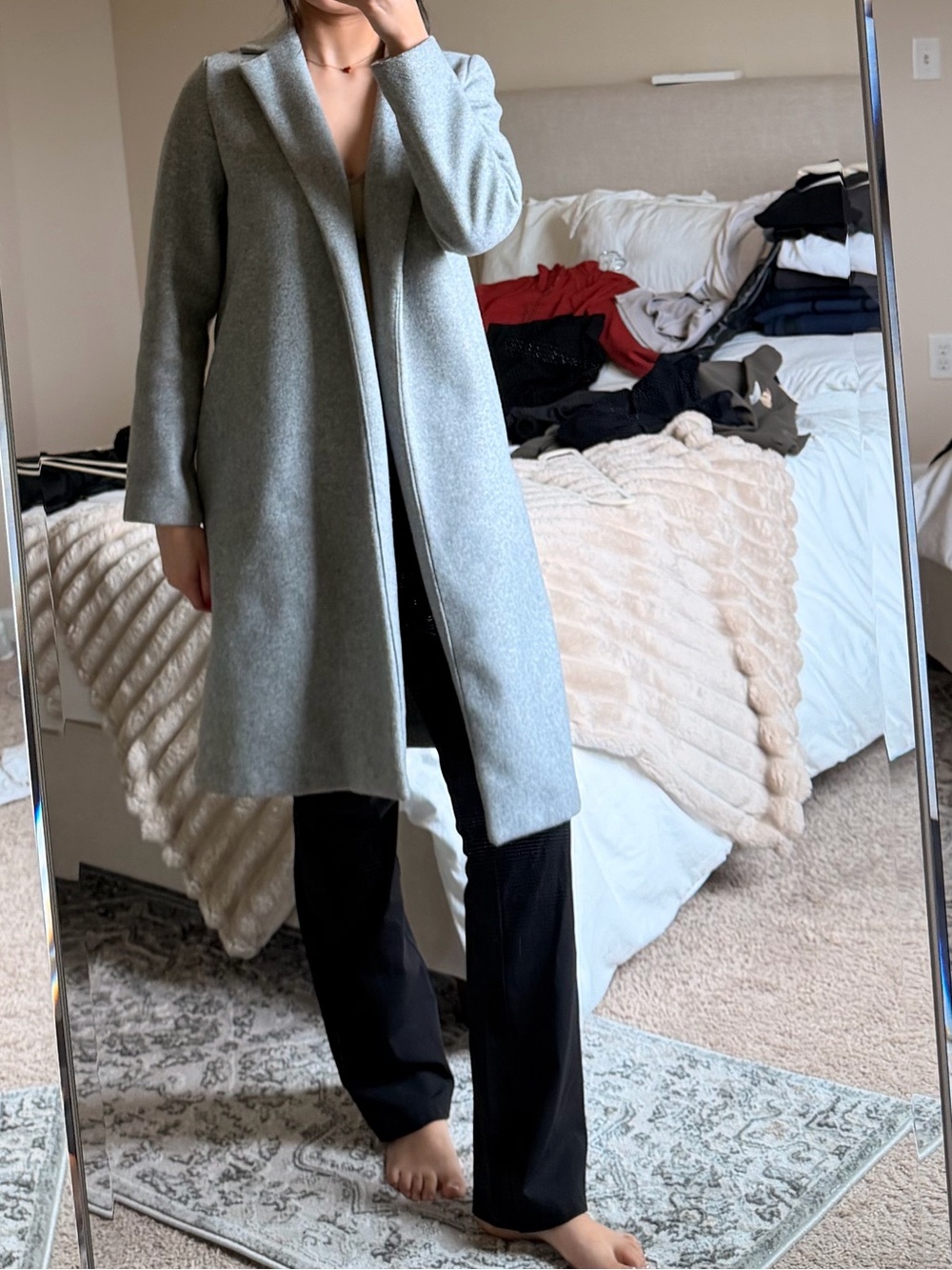 Light Gray Zara Long Coat